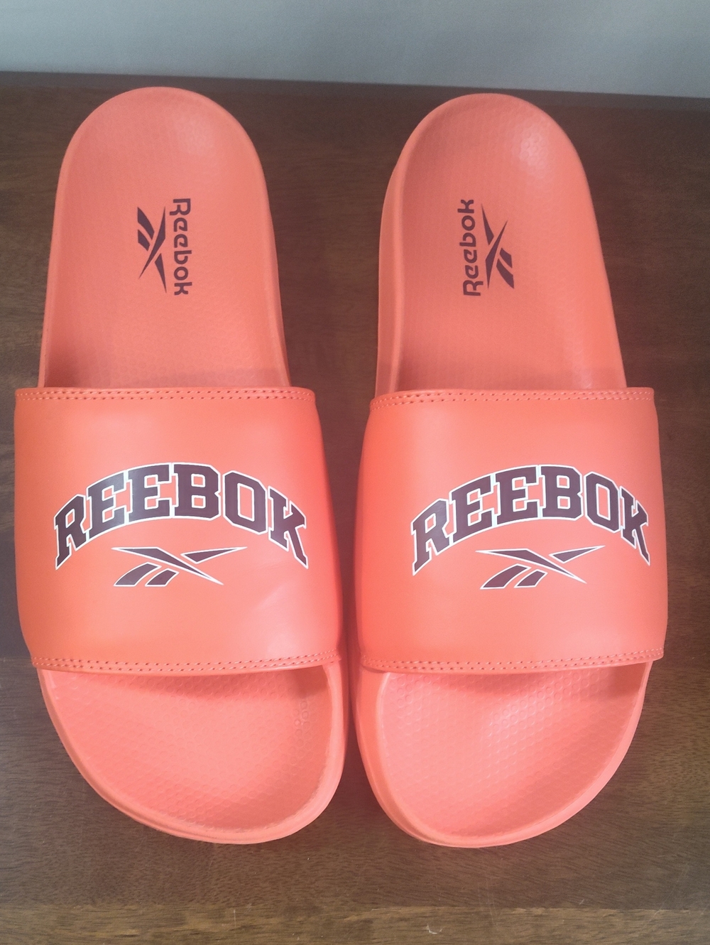 Reebok Slides, Orange/ Black, Unisex